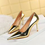 Zingj Fashion Banquet High Heels Women's Shoes Metal Heel Thin Heel Shallow Pointed Nightclub Sexy Single