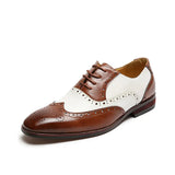 Zingj New Block Carved Men's Pointed Business Leisure Groom Wedding Shoes British Hairstylist