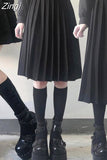 Skirts Women S-5XL Vintage Ins Young basic Leisure Korean All-match Autumn High Waist Chic Cozy Female JK Faldas