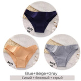 3PCS/Set Women's Panties Cotton Brazilian Underwear Women Sexy V Waist Women's Thong Female Underpants Intimate
