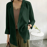 Zingj And Long Loose Chiffon Small Suit Female Chic Summer White Suit Large Size Sunscreen Clothing Thin Coat Air Conditioning