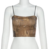 2022 New Women's Clothing Solid Color Repair Street Fashion Sexy Bare Back Sling Vest
