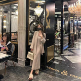 Loose Casual Knitting Sets for Women 2 Pieces 2023 Autumn Winter Elegant Fashions Sweater Long Sleeves Female