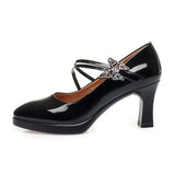 Yuan For A Pair Of Clearance High-Heeled Shoes Breathable Soft Leather Ladies Shoes Fashion Single Shoes Soft Soles Mother