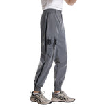 Hong Kong Hip Hop Function Reflective Overalls Men's Casual Little Pants Side Zipper Multi-Pocket Reflective Pants-Outfit