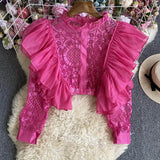 Zingj Lace Lace Long-Sleeved