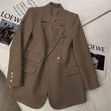 Zingj Spring And Autumn New 2024 Korean Version Of The Suit Jacket Female Minority Spring And Autumn Temperament Long Sleeve Casual Retro
