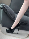 Waterproof Port Style Temperament New Spring And Autumn Retro High Heels Single Shoes 2025 Fine Heel
