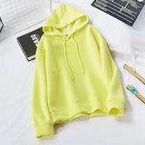 Women Hoodie Sweatshirts New Spring Autumn Ladies Casual Oversize Pullovers Flannel Solid Warm Hooded Jackets