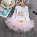 One Year Baby Girl Dress Unicorn Party Girls Tutu Dress Toddler Kids Clothes Baby 1st Birthday Outfits infantil
