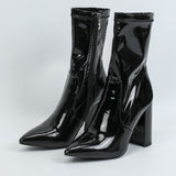 Pointed High And Sexy Water Drill Elastic Boots Thin Skinny Boots Fashion Women's