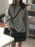 plain oversized sweatshirt with