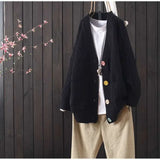 spring and autumn fashion new women's western style casual cardigan jacket solid color long-sleeved v-neck