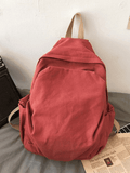 Vintage Wash College School Backpack-Outfit