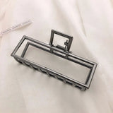 Women Elegant Gold Silver Hollow Geometric Metal Hair Claws Vintage Hair Clips Headband Hairpins Fashion Hair