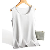 2021 Strap Top Women Halter O Neck Basic White Cami Sleeveless Satin Silk Tank Tops Women'S Summer Camisole Plus