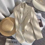 Zingj White Suit Jacket Female Spring 2024 New Spring And Autumn Design Sense Fried Street Clothes Popular Suit