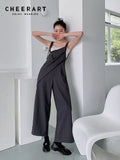 Summer Vacation Outfits Jumpsuit Women 2022 Romper Suspender Overalls Gray Designer Classy Jumpsuits Fashion