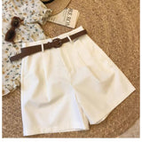 Shorts Women 2025 Summer New Retro High-Rise Thin Casual Pear-Shaped Broad Leg A Word Five-Point