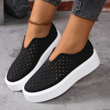Zingj Large Size Platform Single Shoes Summer Wear Shallow Mouth Breathable A Hollow Out Fashion Casual Women's