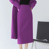 And Long Coffee Dress Women's Summer Open Skirt One High-Waisted Skirt Bag Hip Skirt Suit