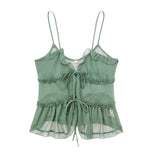 2025 New Women's Translucent Laminated Decorative Top
