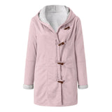 Long Sleeve Horn Button Fleece-lined Warm