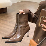 Pointed High And Thin Boots Women 2025 Autumn And Winter New Small Design Fine And Thin