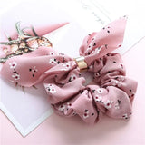 Vintage Striped Bow plaid Scrunchie For Girls Ponytail Holder Elastic Hair Bands ties Rubber Headwear Hair