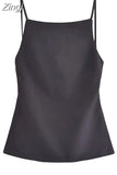 Black Backless Top Women White Sleeveless Cami Top Party For Woman Fashion Summer Sexy Tops Woman 2023 Elegant Woman