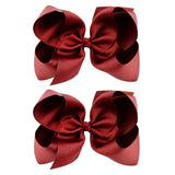 6'' Solid Color Grosgrain Ribbon Bows Hair Clips For Cute Girls Large Handmade Hairpins Barrettes Kids Hair
