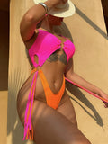 Zingj One-Piece Swimsuit Sexy Hollow Steel Ring Esqueued