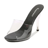 Zingj Sexy Super Heels 11CM High Nightights Clear Sandals Sex Shoes Plus Size
