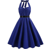 Print Vintage Dress Women 2021 Summer Pin Up Sundress 50s 60S Rockbility Robe Femme Sexy A-Line Party Dress Vestidos