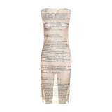 Summer New Women's Fashion Sexy Yi Mengling With The Same Hot Girl Screen Print Long