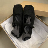 Wind Temperament Light Mary Jane Shoes 2025 Winter Explosion Elegant Mary Jane Women Shoes Coarse Heel Anti-Slip Single