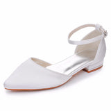 Cm Flat Hedsley Casual Tip Hollow Sandals Low Heeled White Mandible Buckle Bride Wedding