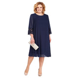Shipping Mother of The Bride Dresses 2021 Chiffon Plus Size Long Sleeve Party Gown robe de soire de