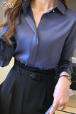 Women's Shirt Long Sleeve Fashion Woman Blouse 2023 Solid Top Female Shirts and Blouse Basic Ladies Tops OL Women