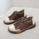 Women Casual Shoes Fashion Breathable Genuine Leather Shoes Sneakers Women Flat Shoes Female