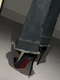 Zingj Heels With Black Side Air With Rhinestone Temperament Socialite Nude Pointed 2023 New Spot-Outfit