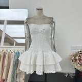 Summer Trend Light Luxury Classic Embroidery To Hit The Elastic Waist To Show Thin Dress Cake