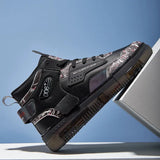 Men Sports Shoes High-top Graffiti SkateBoard Shoes Platform Sneakers Man Waterproof Men's Walking Shoes Zapatos