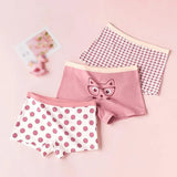Kids Panties 7 Collections Chirdren's Underwear Lovely Girls Briefs Floral Grid Cute Pants Baby Dots Cotton