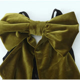 Black Halter Green Bow Mini Dress- Outfit