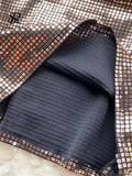 American Spring Sequins Two Pieces Sets Senior Lapel Long Sleeves Shirt+Bodycon Mini Skirt Fashion Shiny Sexy