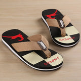 Men Shoes Summer Bohemia Beach Sandals Striped Slippers Flip Flops For Men Platform Sandals Beach Slippers Size