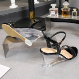 Zingj Versatile Wedge Sandal Women's Summer 2023 New Sexy Crystal Transparent High Heels With Wedge