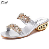 New women shoes slippers summer beach sandals Fashion women Rhinestone outdoor slippers flip flops shoes women