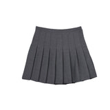 Skirt Set Women Salt Sweet Street 2023 Spring/autumn Tie + Shirts + Sweaters Vests + Pleated Skirts Ladies Three Piece